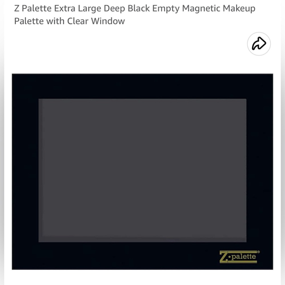New in package Black Empty Magnetic Makeup Palette with clear window